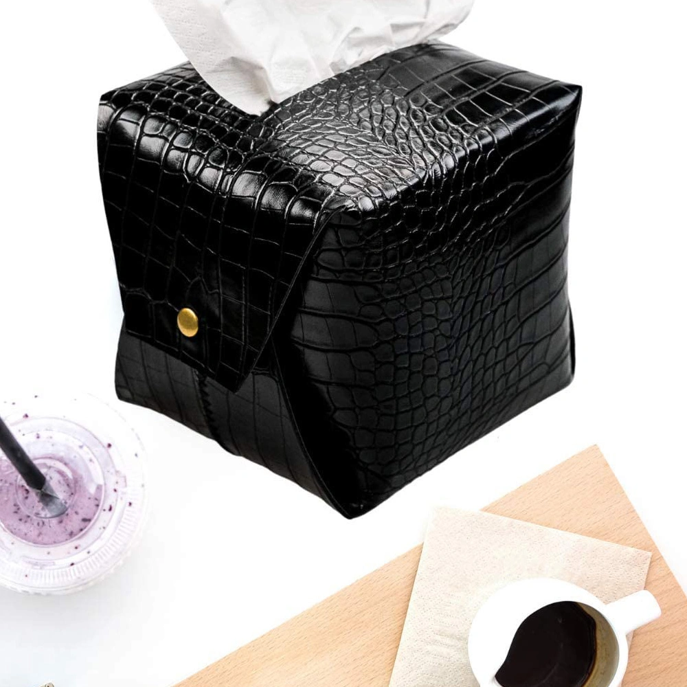 Luxury Paper Organizer Fashion Tissue Holder Leather Tissue Box