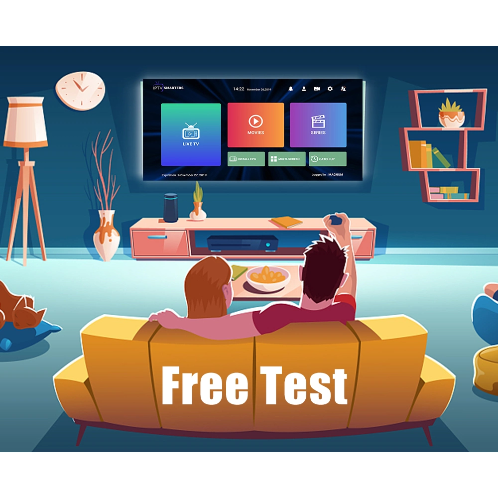 IPTV Subscription 12 Months Free Test M3u for Android Box Xtream IPTV Reseller Panel