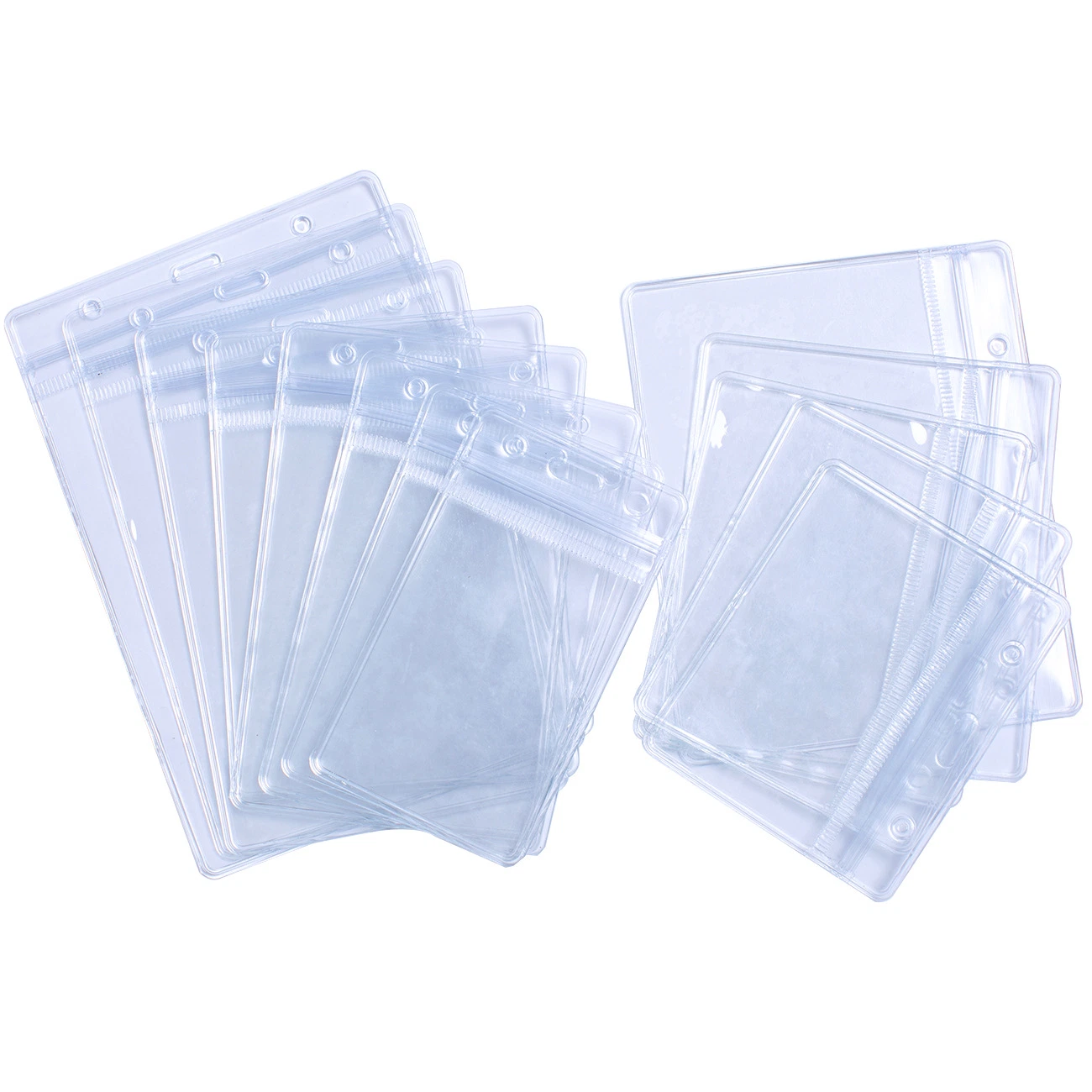 Factory Direct Sale Clear Waterproof Soft Plastic ID Card Holder Badge Holder