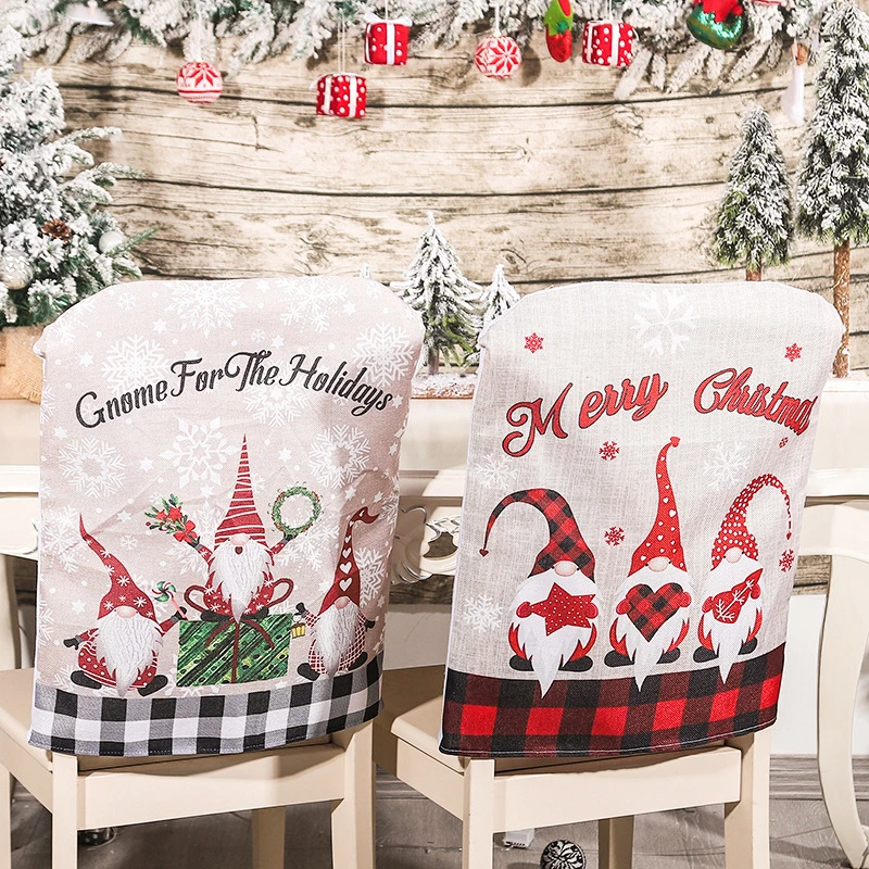 Design Spandex Stretch Printing Style Christmas Design Half Chair Cover for Living Room Party/Home Decoration