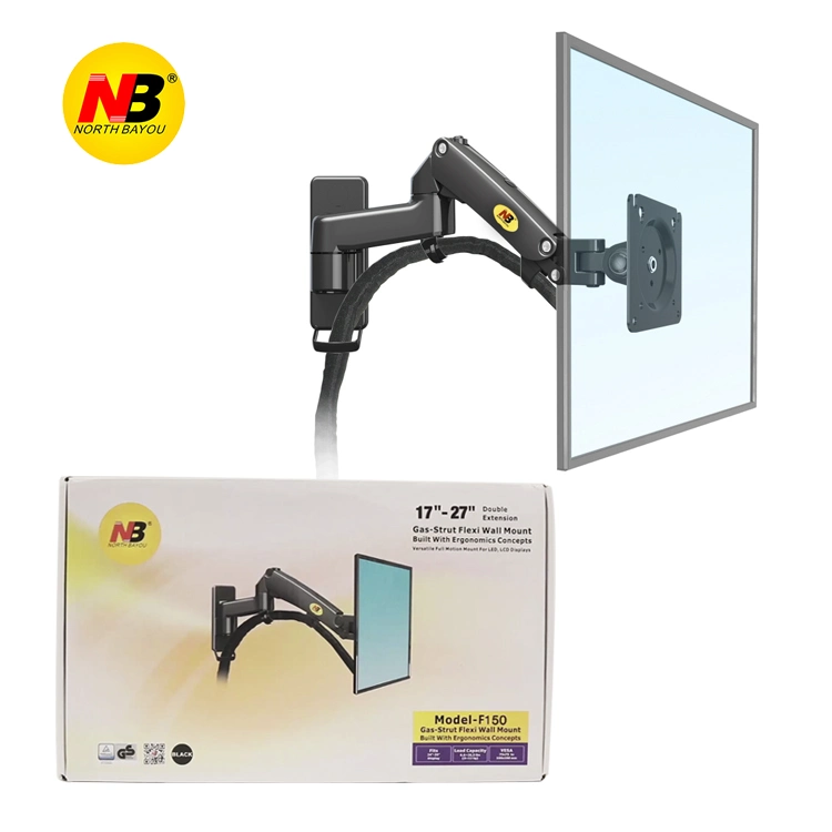 to Vietnam New Nb F150 17"-35" Aluminum Alloy Full Motion Gas Spring Wall Mount 360&deg; Monitor Holder Gas Spring Arm TV Monitor Wall Bracket Loading 2-10 Kg