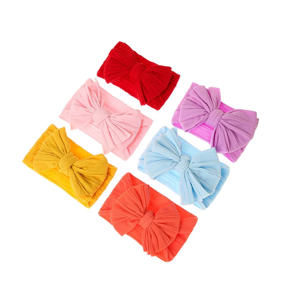 Fashion Big Bow Baby Hair Band Lovely Hair Accessories for Kids High quality/High cost performance  Soft Hair Elastic