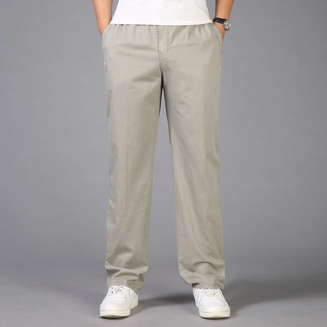 2021 Summer Fashion Men's Pants Casual Cotton Long Straight