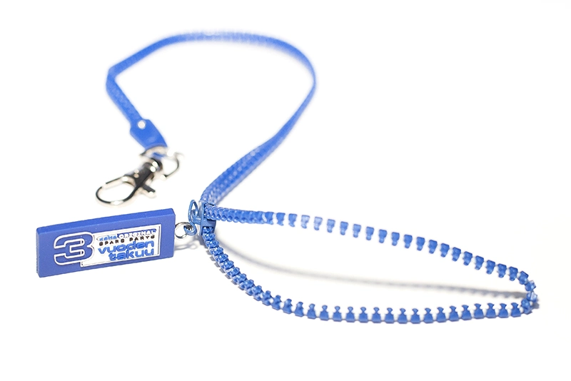 Fermeture à glissière en PVC Lanyard lanière de cou pour téléphone mobile