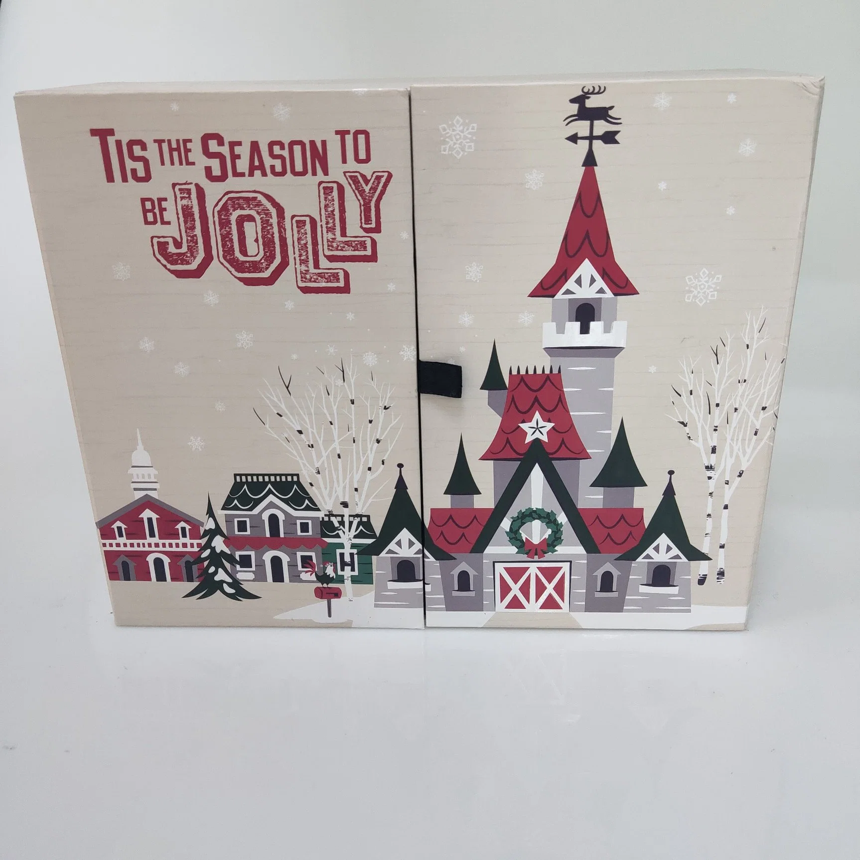 Customized Paper Gift with Ribbon, Gift Wrapping & Trinket Storage Advent Calendar Box