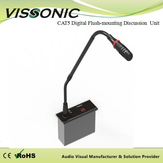 Full Digital Cat5 Network Conference System Cat5 Digital Flush-Mounting Conferencing Microphone System