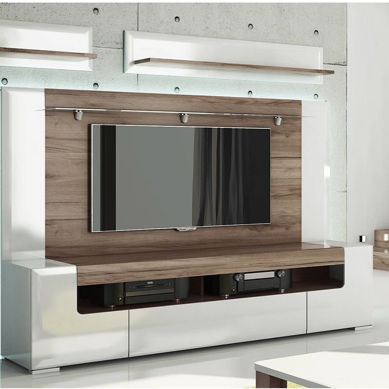 Living Room Wood Luxury Latest Design Wooden Modern TV Cabinet Desk Furniture