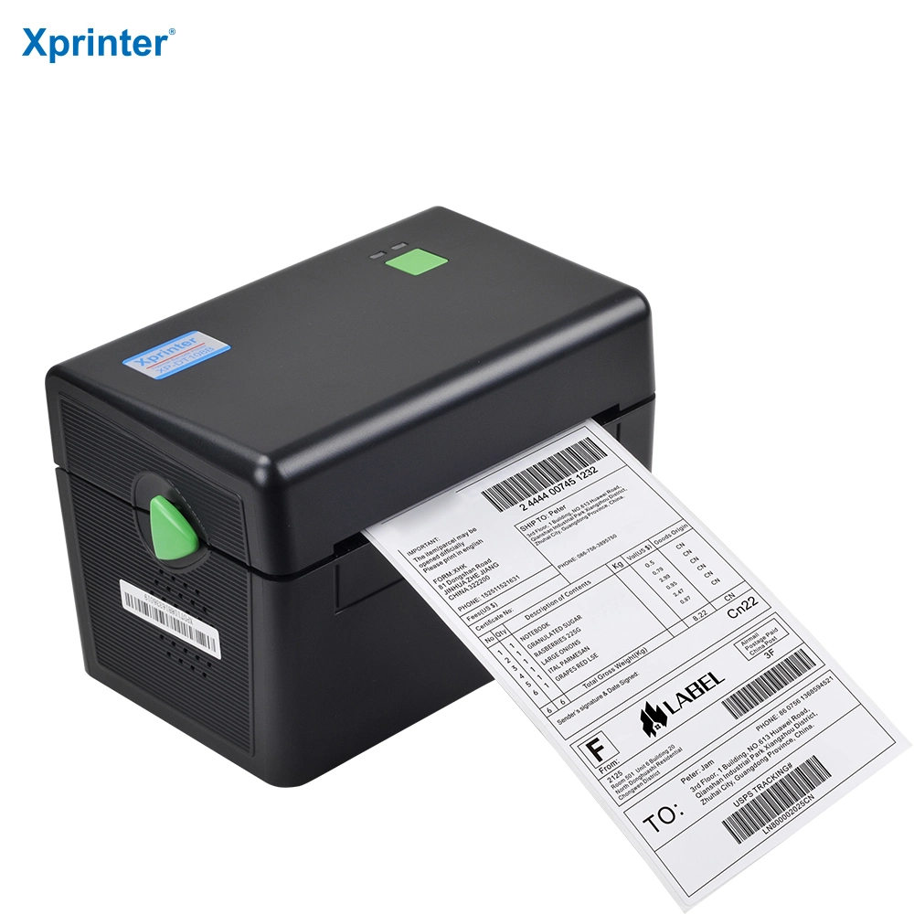 Xprinter Thermoetikettendrucker XP-DT108B Barcode-Scanner Mini-Etikettendrucker