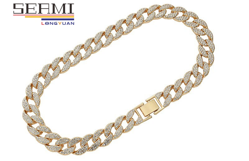 Hip Hop Jewelry18K Gold Plated Cuban Link Chain Necklace for Men