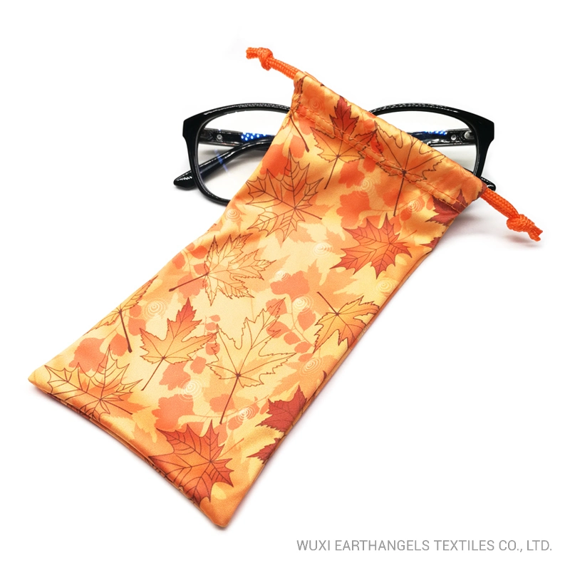 Custom Printed Microfiber Sunglasses Holder Silk Cloth Bag Eyeglasses Pouch