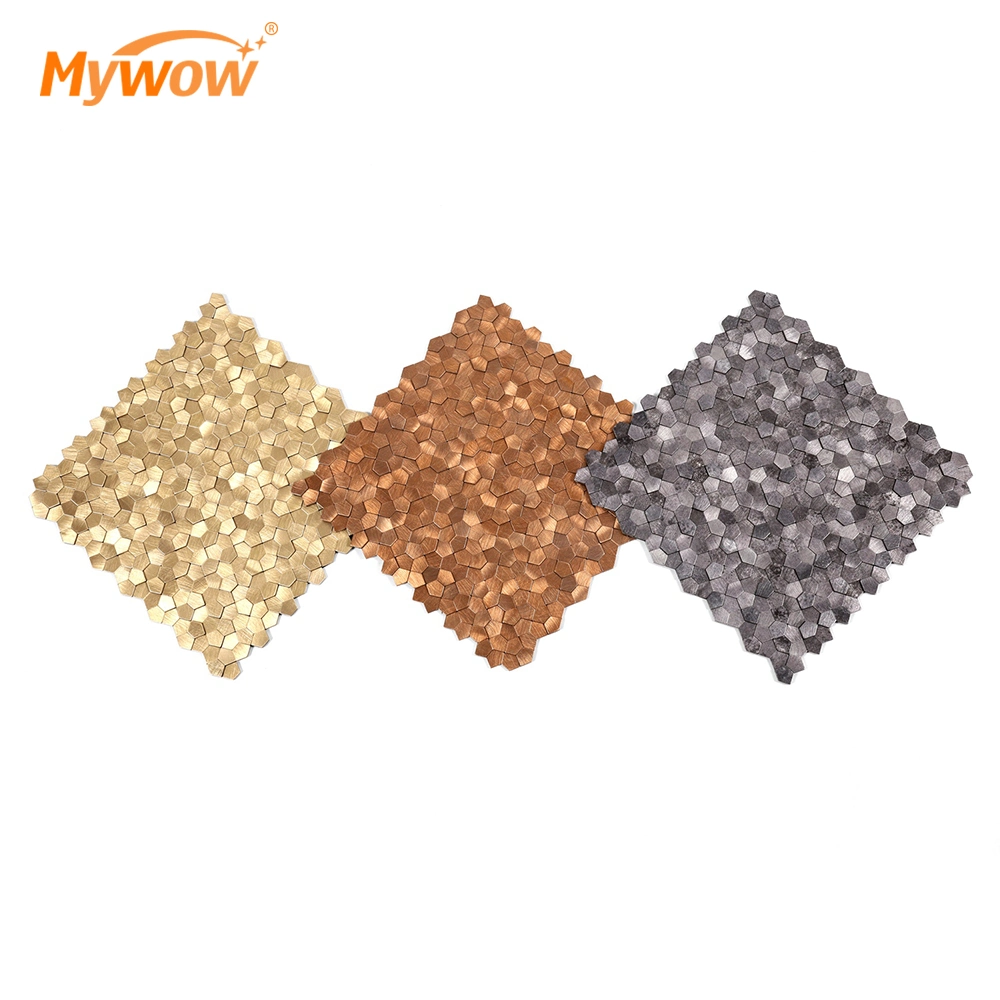 Mywow 300X300 Glass Aluminum Mosaic Tiles for Wall Decoration