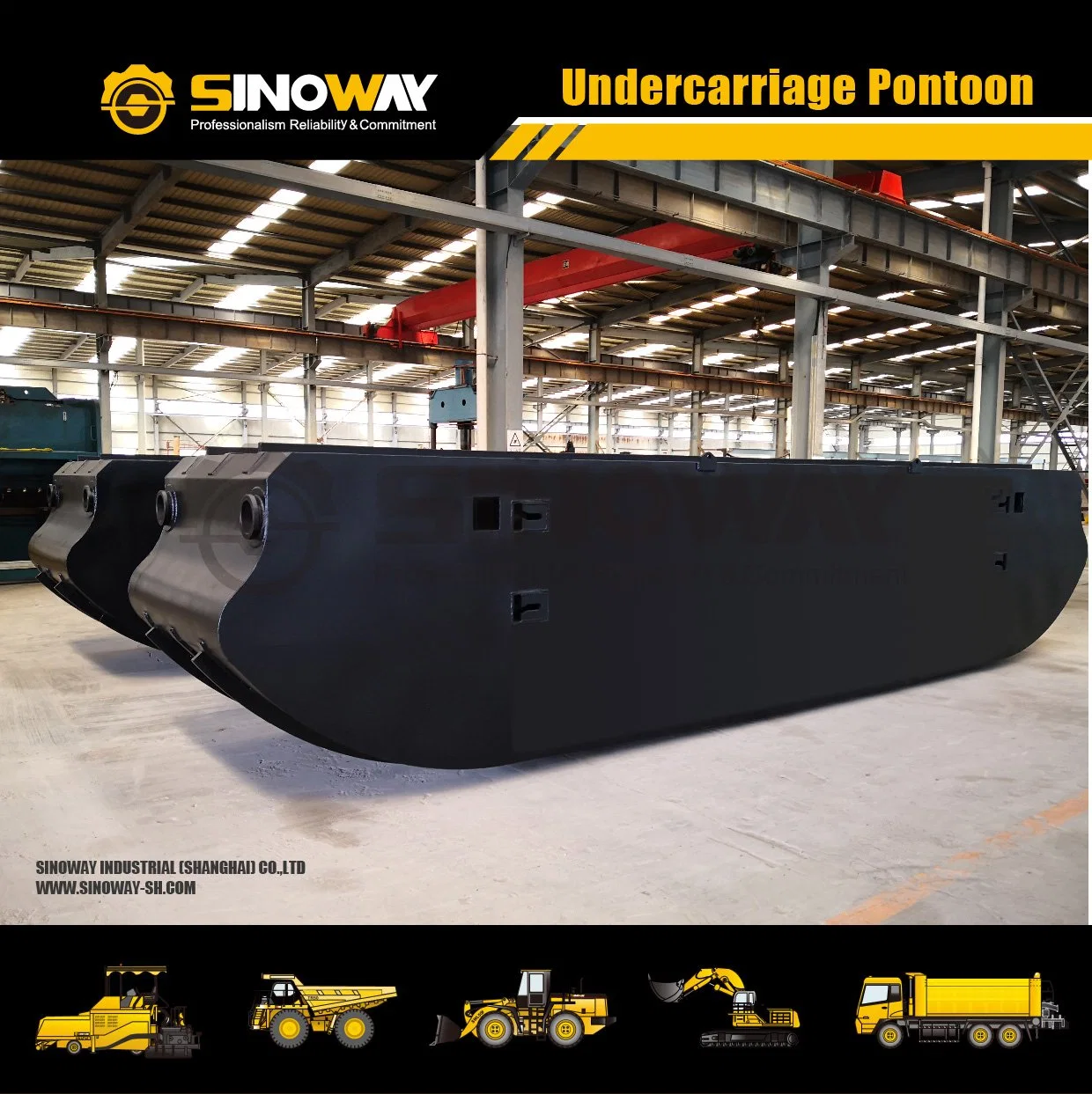 Hydraulic Floating Undercarriage Pontoons of Amphibious Excavator for Sale