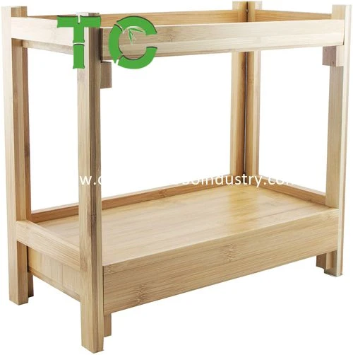 Bamboo Make-Up Organizer, Display-Stand Regal Ablagetisch Ablage Regal Badezimmer Schreibtisch Organizer