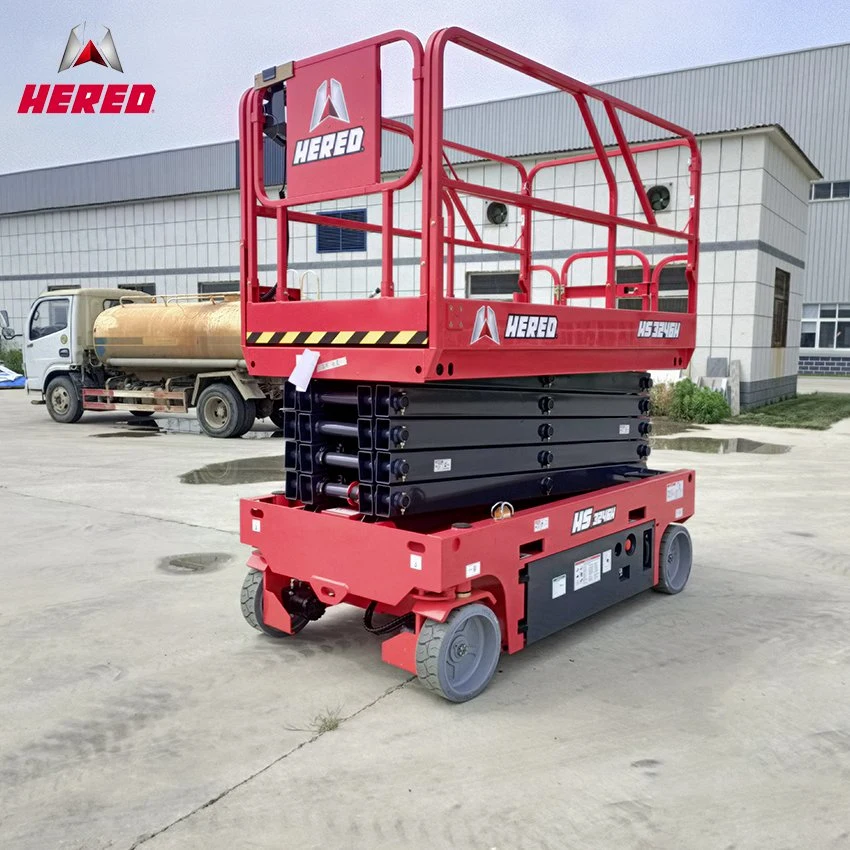 Hered Man Lift Manual Aerial Work Platform Lift Equipment