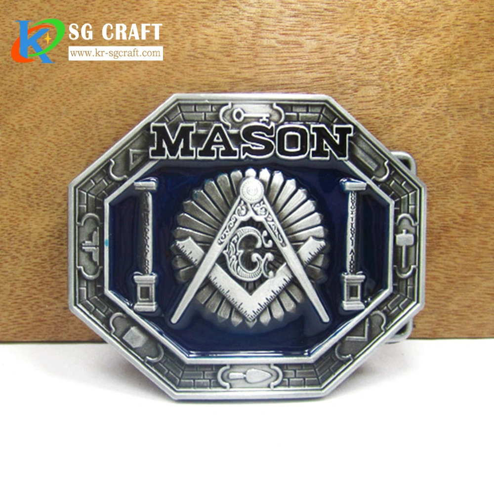 Factory Promotion Wholesale/Supplier Fashion Custom Made Design Logo Zinc Alloy Soft Enamel 3D Man Military Metal Belt Buckle