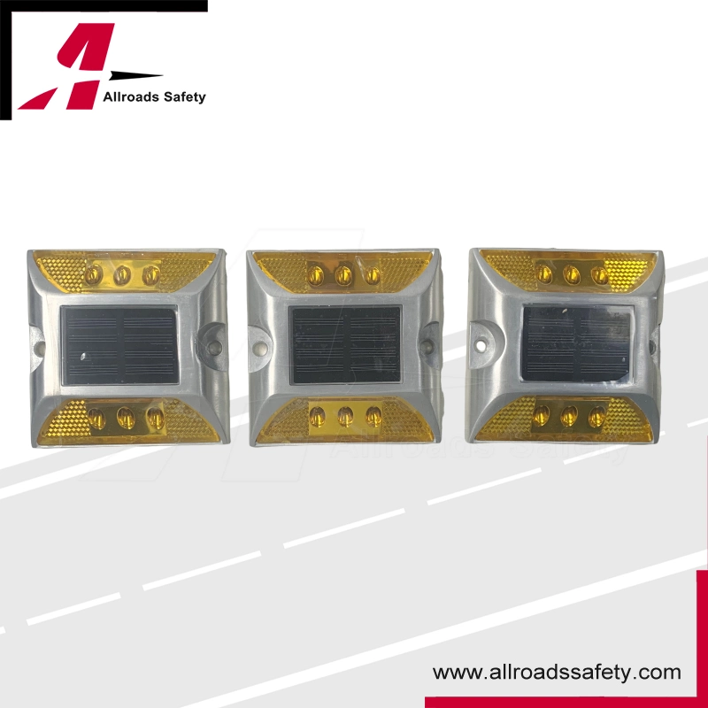 High Brightness Flashing Solar Aluminum Solar Traffic Marker Light for Roadway Safety