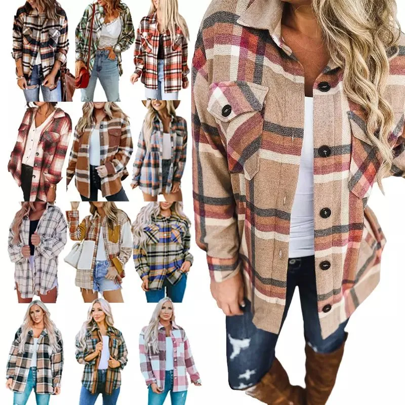 Second Hand Clothing Mixed Used Clothes Flannel Shirt Blouse Mixed Casual Cotton Plaid Shirt for Men Ladies