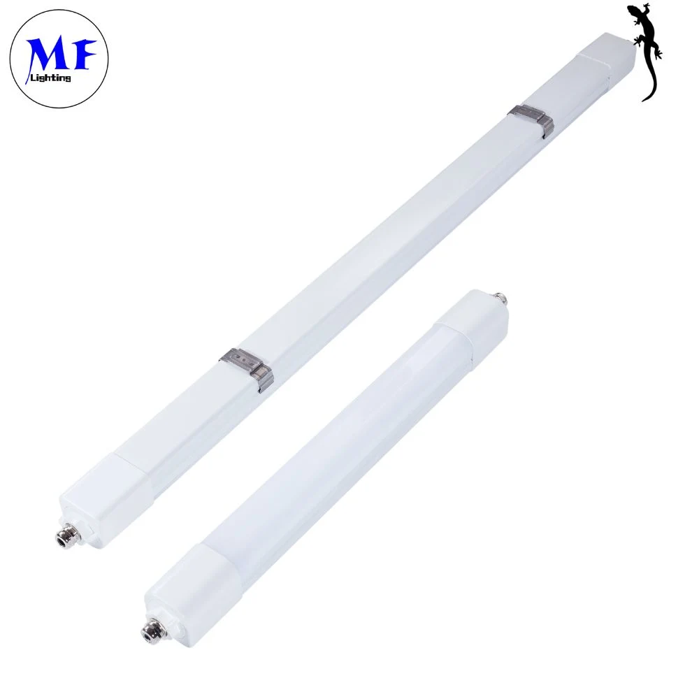 CCT Adjustbale Power Switchable IP69K Ik10 IP66 2FT 4FT 5FT Vapor Tight LED Linear Light 18W 36W 50W PC+Aluminum LED Tube Batten Light