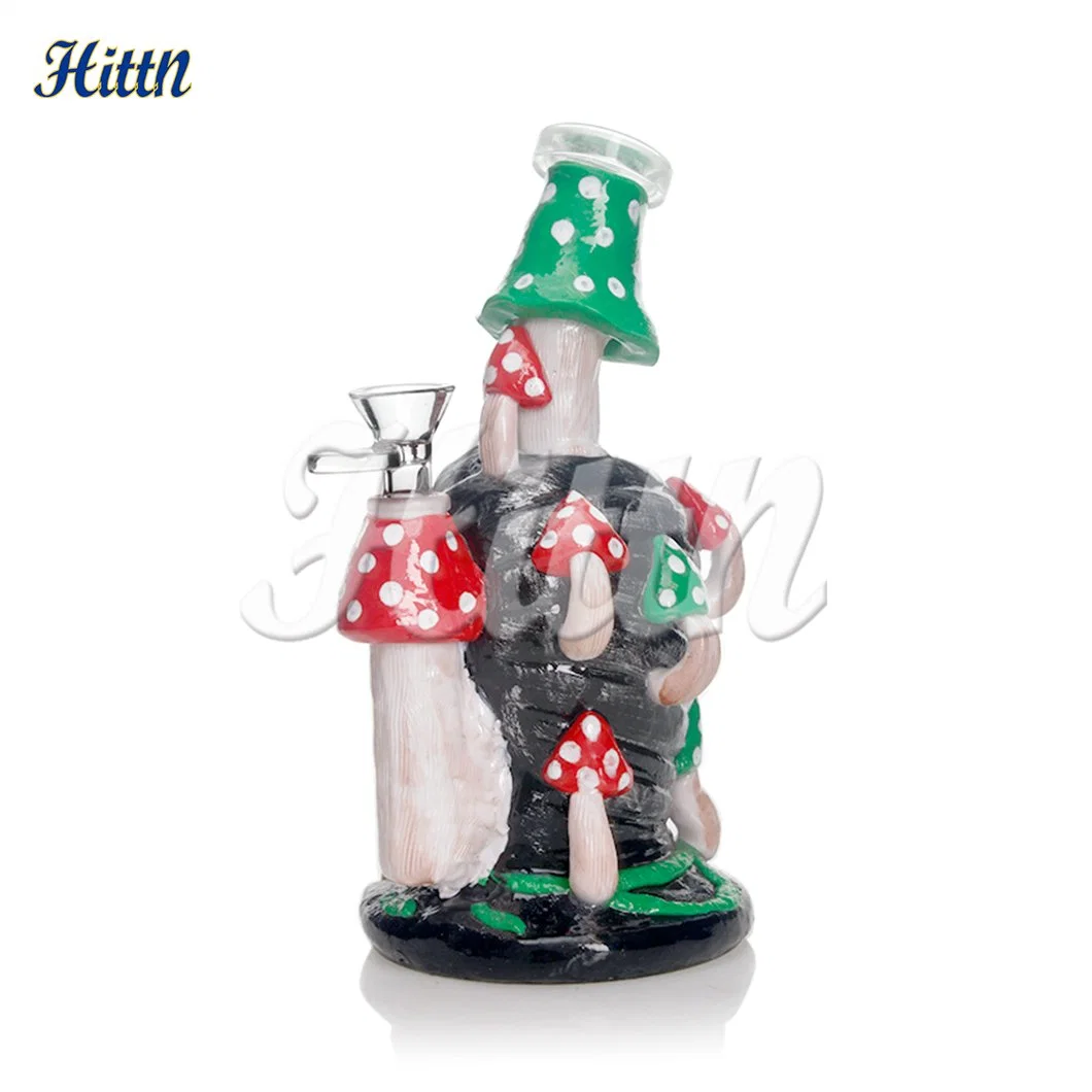 2023 New 8.5 Inches 3D Hand Painting Pipes Honeycomb Perc Water Pipe 14mm Bowl Hookah Shisha Glass DAB Rig Smoking Pipe