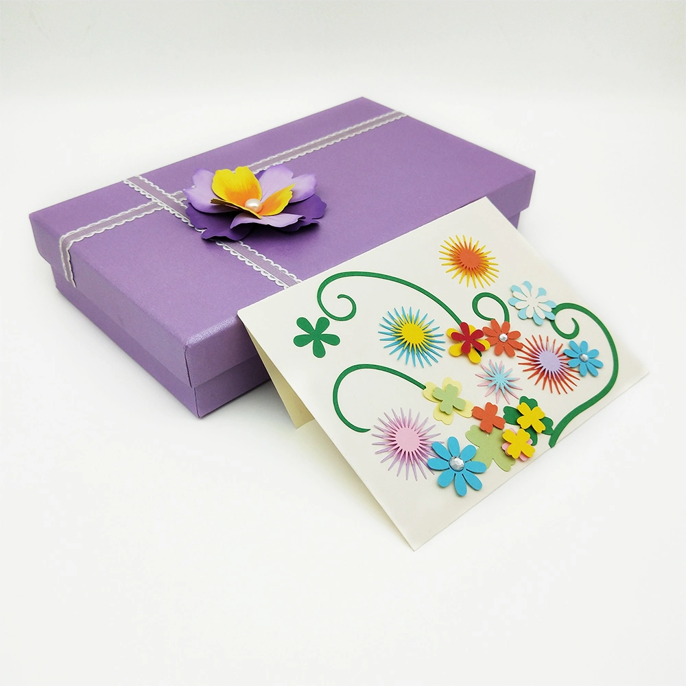 Gemischte Multi Colors Formen Mini Papier Blume DIY Set mit Schaumstoffaufkleber für die Kartenherstellung (PFDS-1)