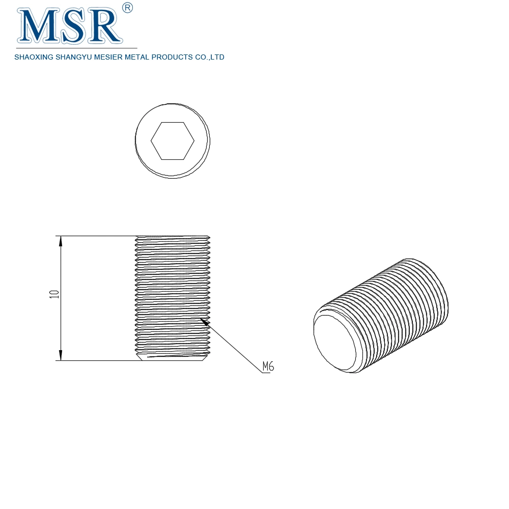 Msr M6*10 винт резьбовой вставки стальные оцинкованные болт крепления алюминиевого профиля