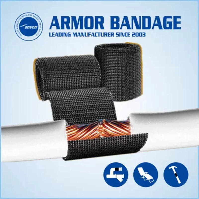 Industrial Armor Wrap Water Pipe Repair Bandage Mesh Wrap Fiberglass Anti Leak Seals Pipe Tape Emergency Bandage