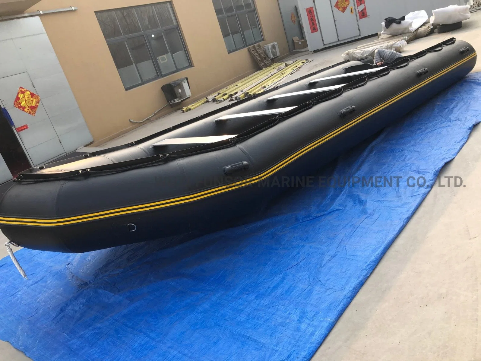 8m gran barco de pasajeros inflable con piso de madera contrachapada para el transporte