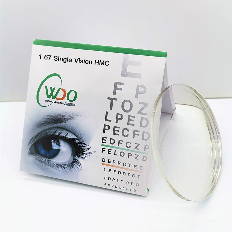 1,67 Mr7/MR10 seule vision de la console HMC UV400 de l'IME de lentille optique Lentille oculaire RDO