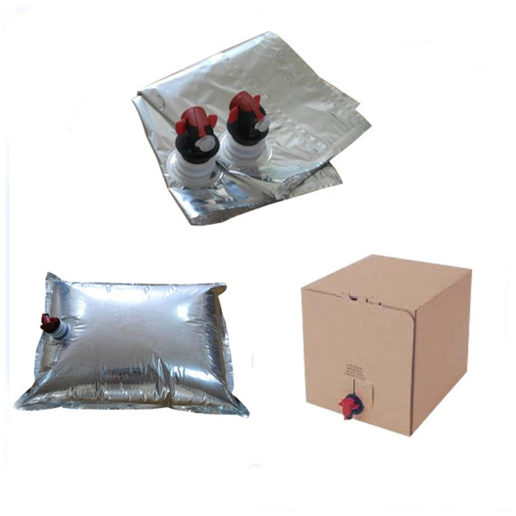 Aluminium-Beschichtung Bib Bag in Box Liquid Wine Beverage Kunststoff Verpackung Beutel mit Spender maßgeschneiderte Tasche im Jahr Carton1l 2L 3L 5L 10L 20L 22L 25L 50L 220L