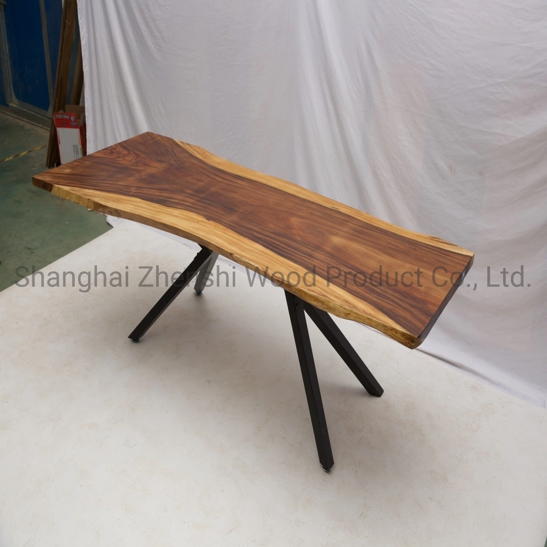 Wood Conference Table Live Edge End Table