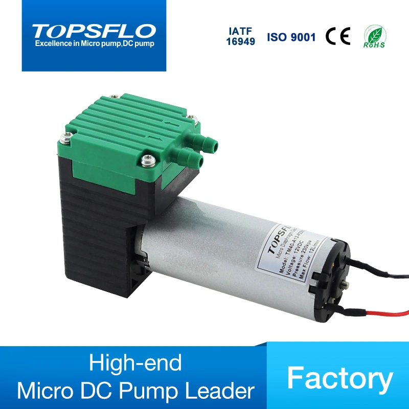 Topsflo Brush Motor Mini DC Vacuum Pump, Diaphragm Vacuum Pump