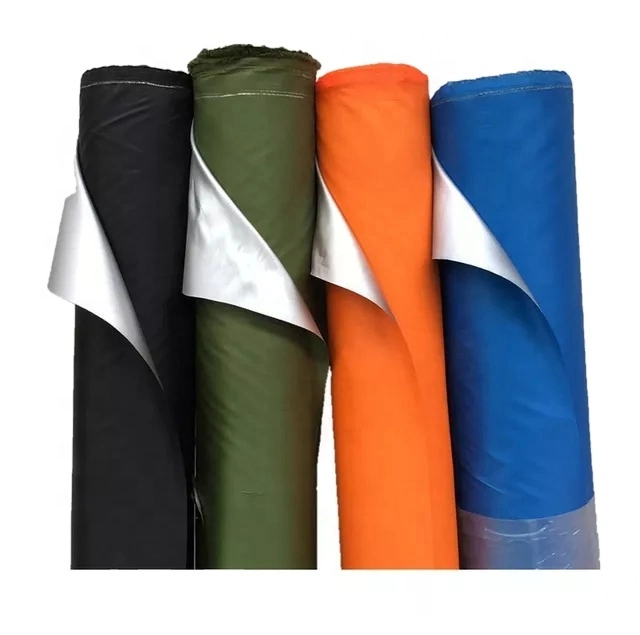 Водонепроницаемый светонепроницаемые шторки ткань 210t полиэстер из тафты Линь ткань с PU Silver покрытие для палаток, навес и сумки
