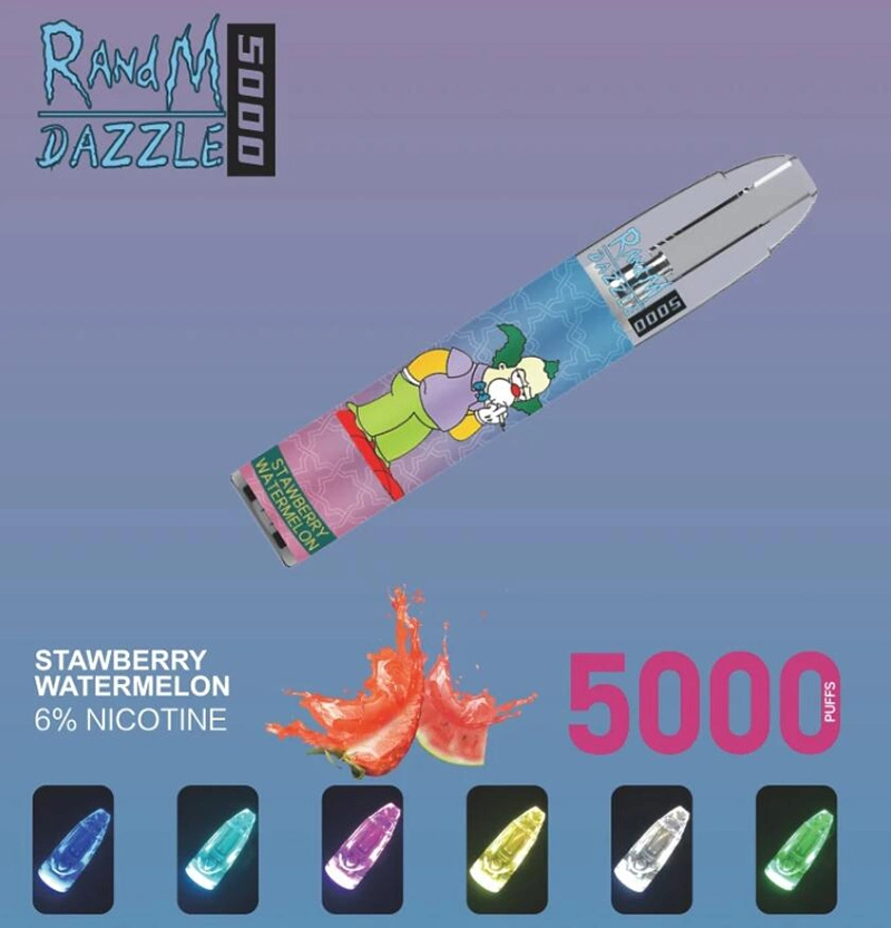 R&M Dazzle RGB Light Disposable/Chargeable Vape Puff Cartridge 5000 Puffs