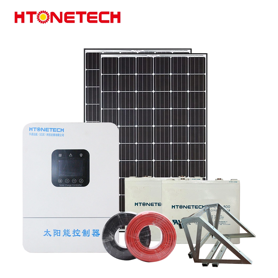 Htonetech 5000W 5kw 5 kW Solarpanel-System Home off Grid 30kw Fertigung China 10kw 15kw 20kw 67kw Solarenergie System für Gewächshaus