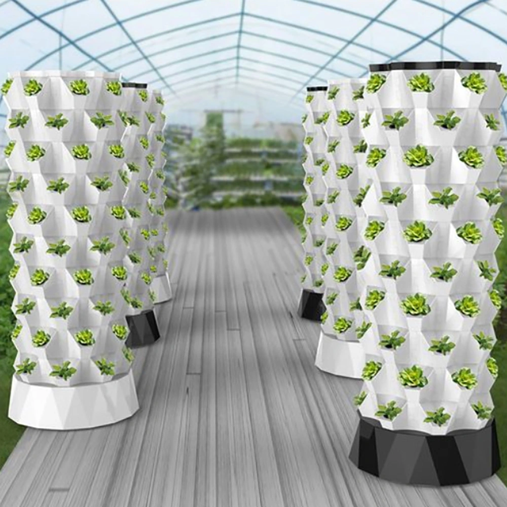 Bewässerungssystem Aeroponics Indoor Hydroponic Growing Systems Home Vertikale Landwirtschaft Tower Garden mit LED-Licht Vertikal anbauend Gemüse