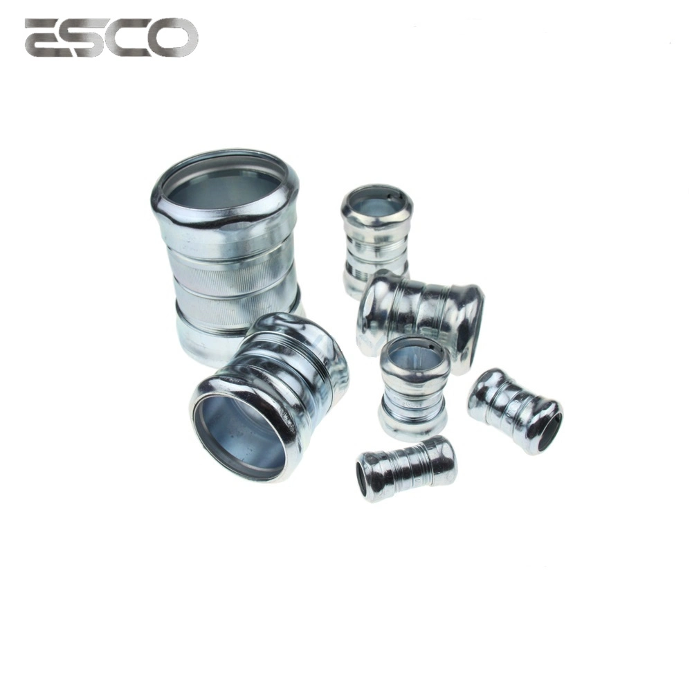 UL Listed Steel Conduit Fitting Steel Pipe Compression Coupling EMT Connector