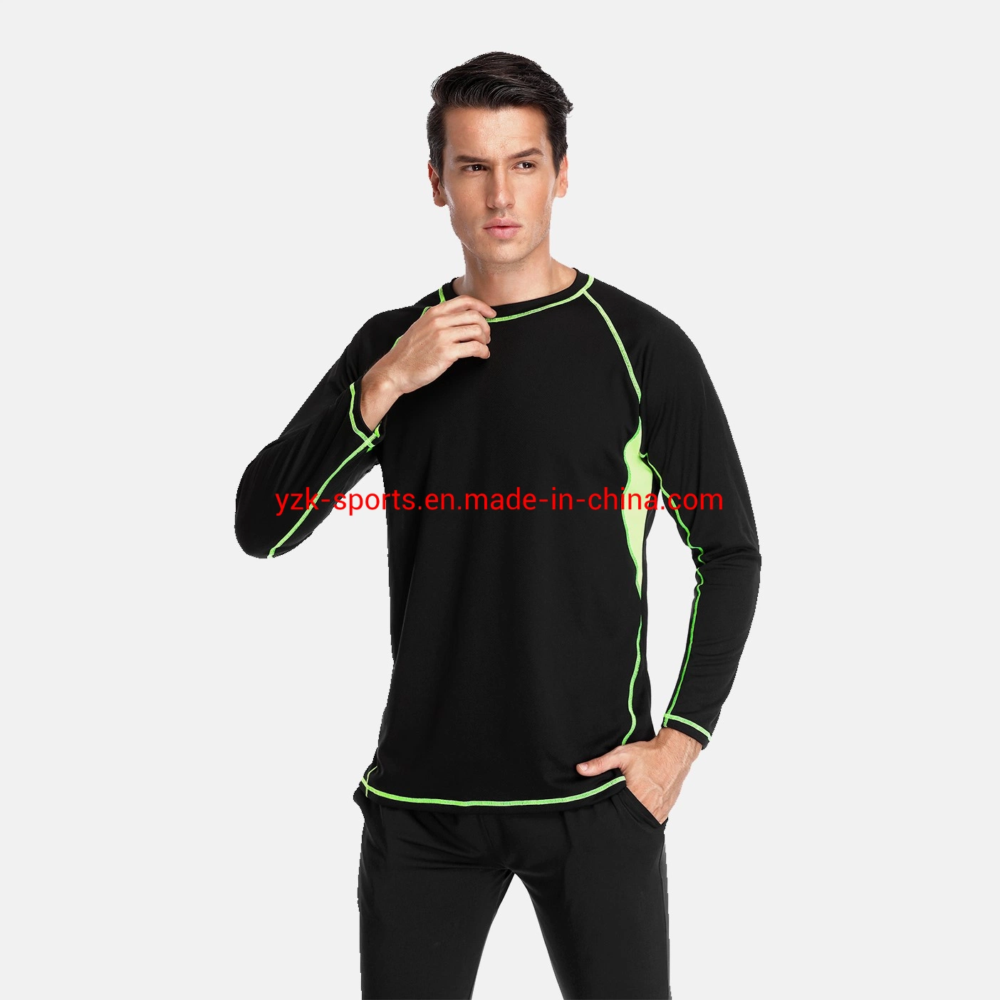 Men Long Sleeve Upf+ Suit Surfing Spandex Nylon Customized Sun Shirt Rash Guard