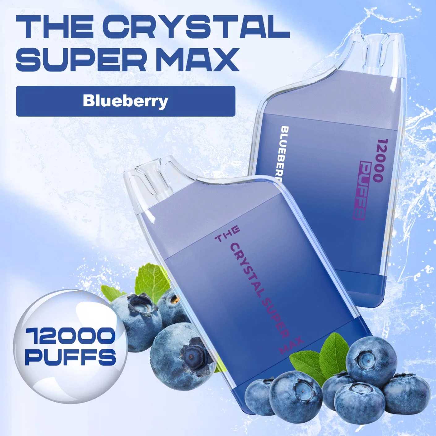 The Crystal Super Max 12000 Puff Tpd with Code Original Design Rechargeable Disposable/Chargeable Vape