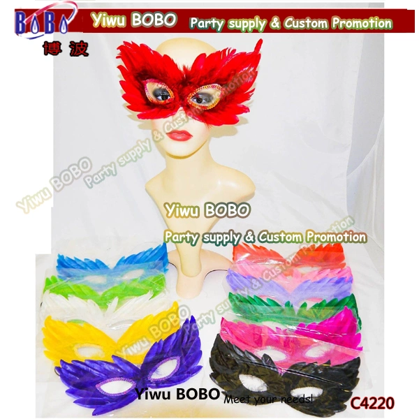 Party Supply Party Halloween Mask Party Costumes Fur Mask Mardi Gras Sequin Feather (C4218)