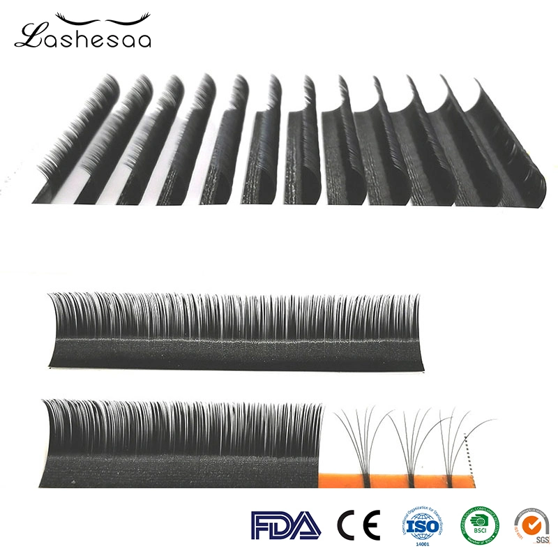 China Mengfan acondicionador de pestañas Lash Extension Rassian Proveedores de tallo largo volumen 2D/3D/4D/5D/6D/7D/8D/9d/10d maquillaje de pestañas Extensión de pestañas