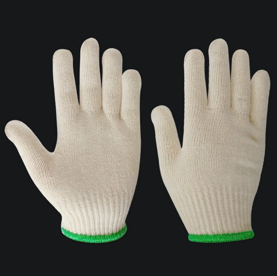 High quality/High cost performance  Natural White Cotton Knitted Safety Working Glove