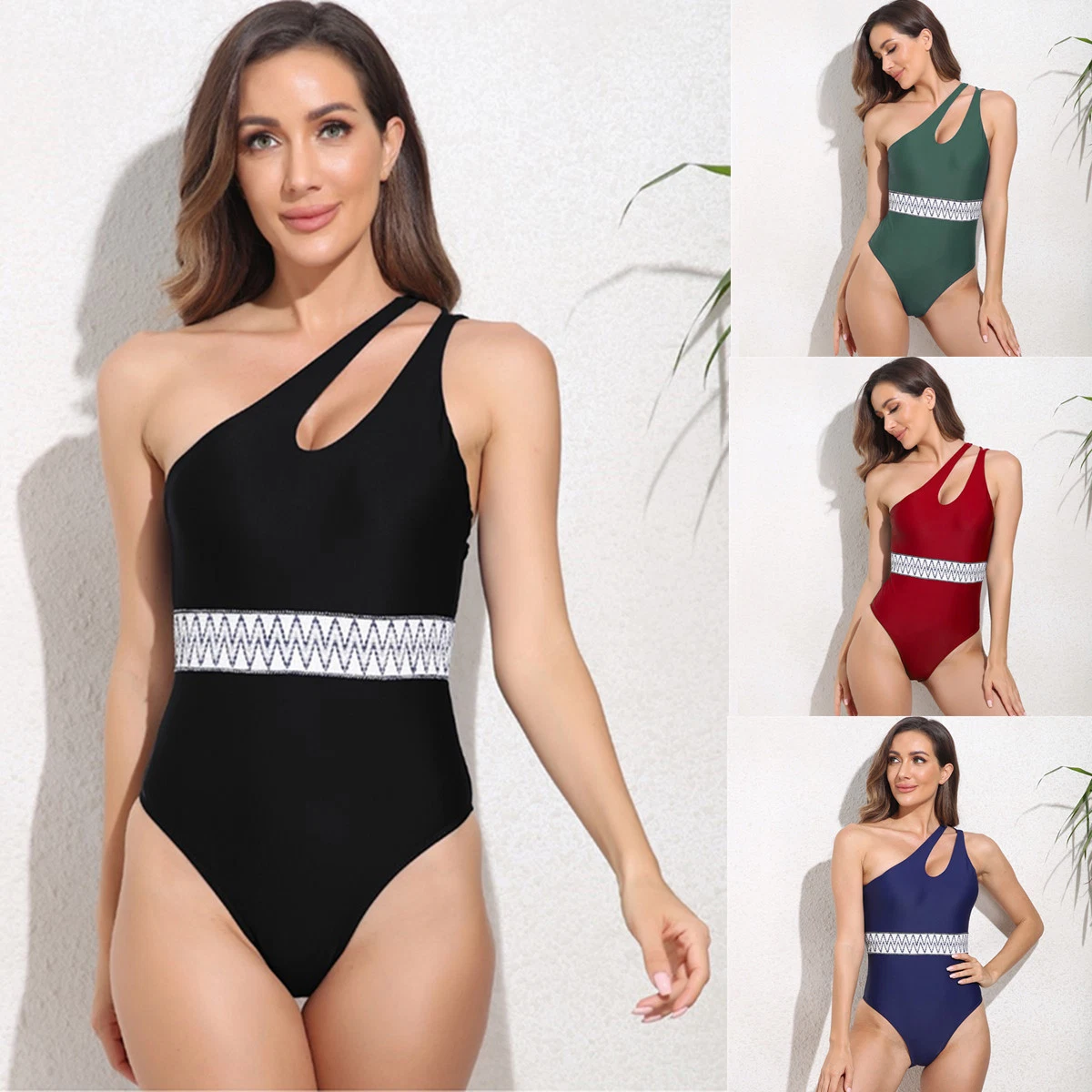 Ladies Colorful Swim Suit Bodysuit Plus Size Beachwear Bathing Suit Women One Piece Swimsuit Bikini Swimwear