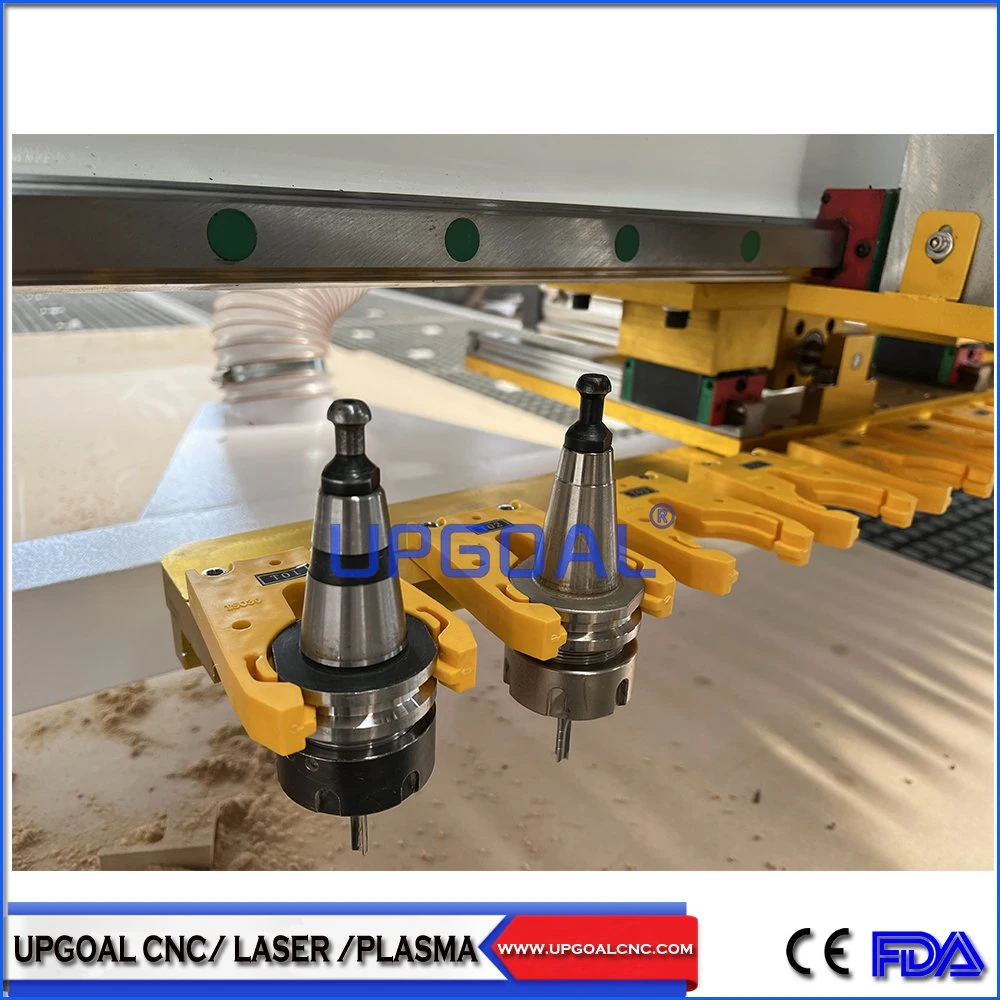 Woodworking Atc CNC Router with Linear Tool Changer and Press Roller 1300*2500mm