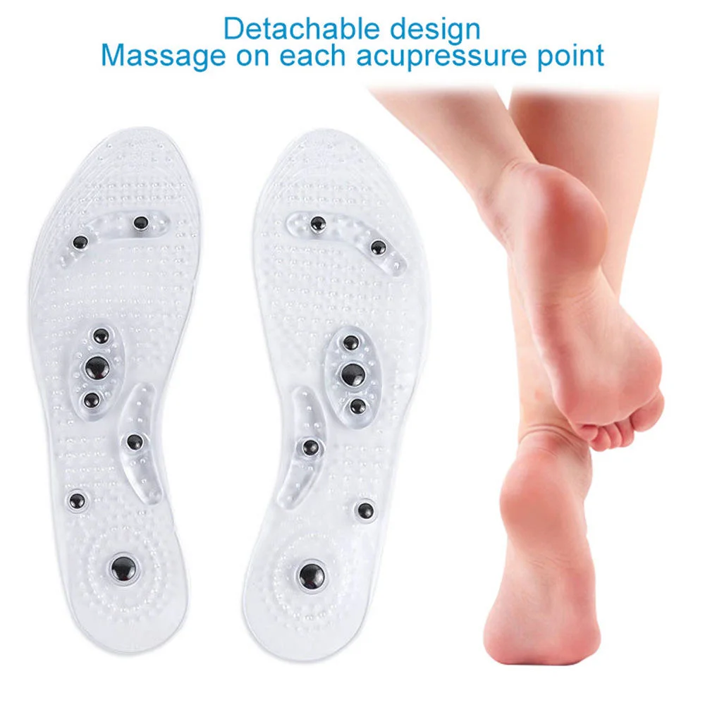 La thérapie magnétique semelles intérieures de Massage de pied de l'aimant de promouvoir la circulation du sang de la fatigue de soulager les plaquettes de chaussures seul
