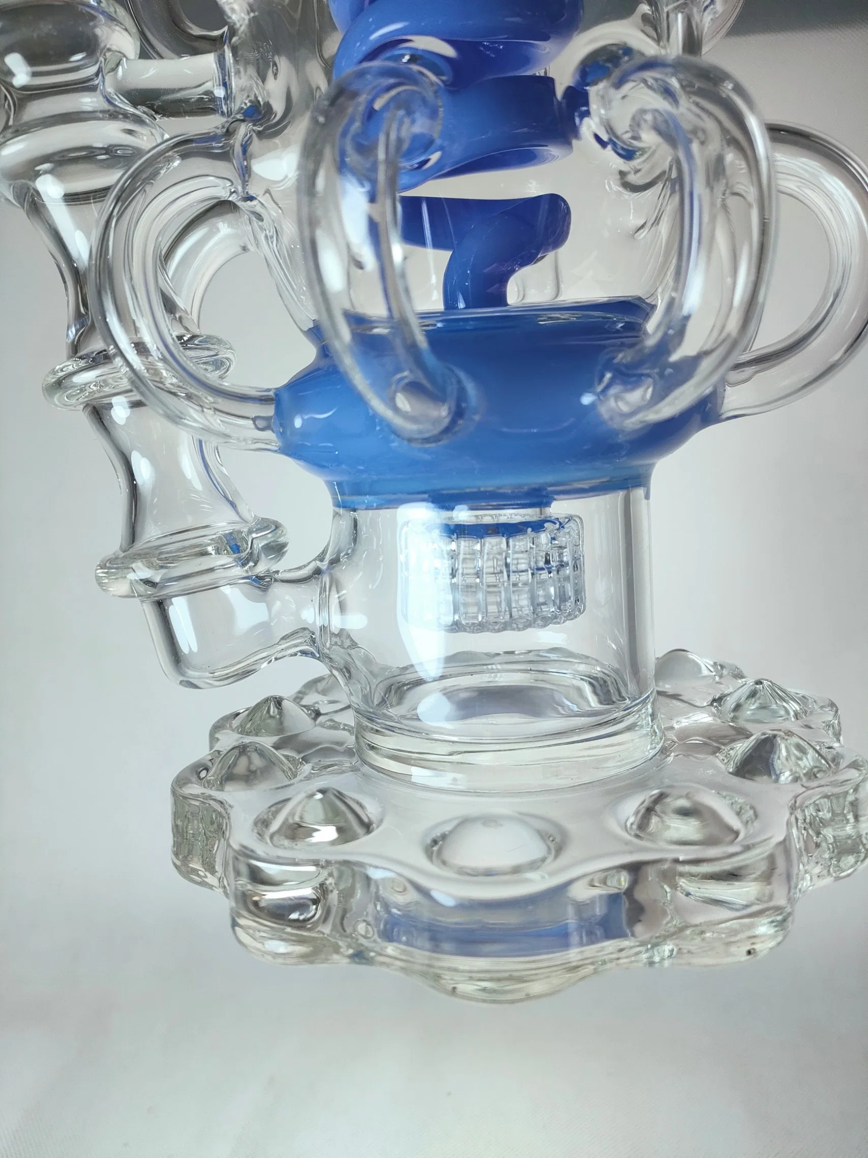 New Design 16inch Big Reycle with Percolator Factory Wholesale/Supplier Glass Water Pipe for Smoking