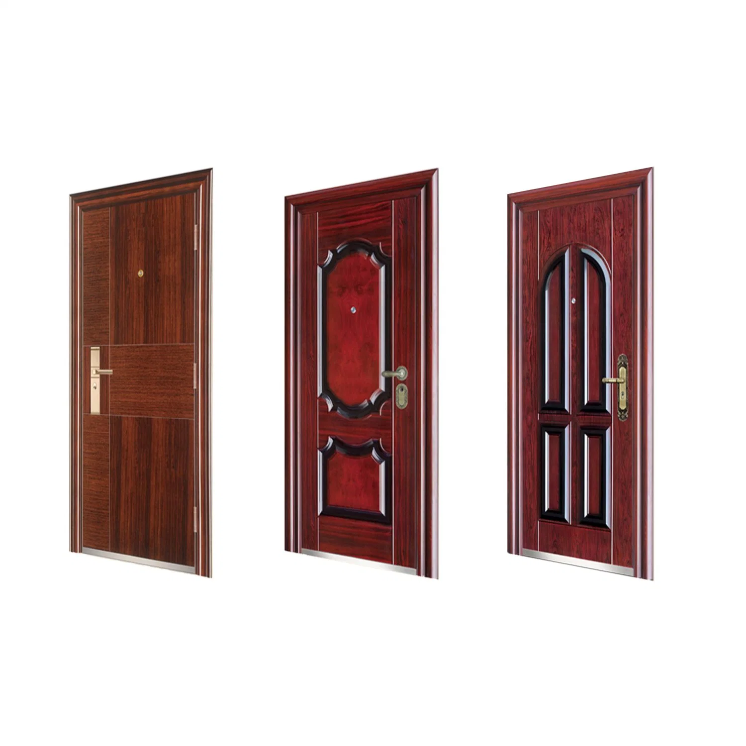 Modern Simple Design Turkish Style Steel Wood Armored Door Security Door