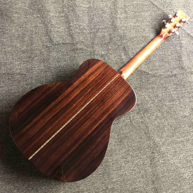 Custom Aaaaa todas de madera maciza de 40 pulgadas Om28AA Cuerpo Guitarra acústica