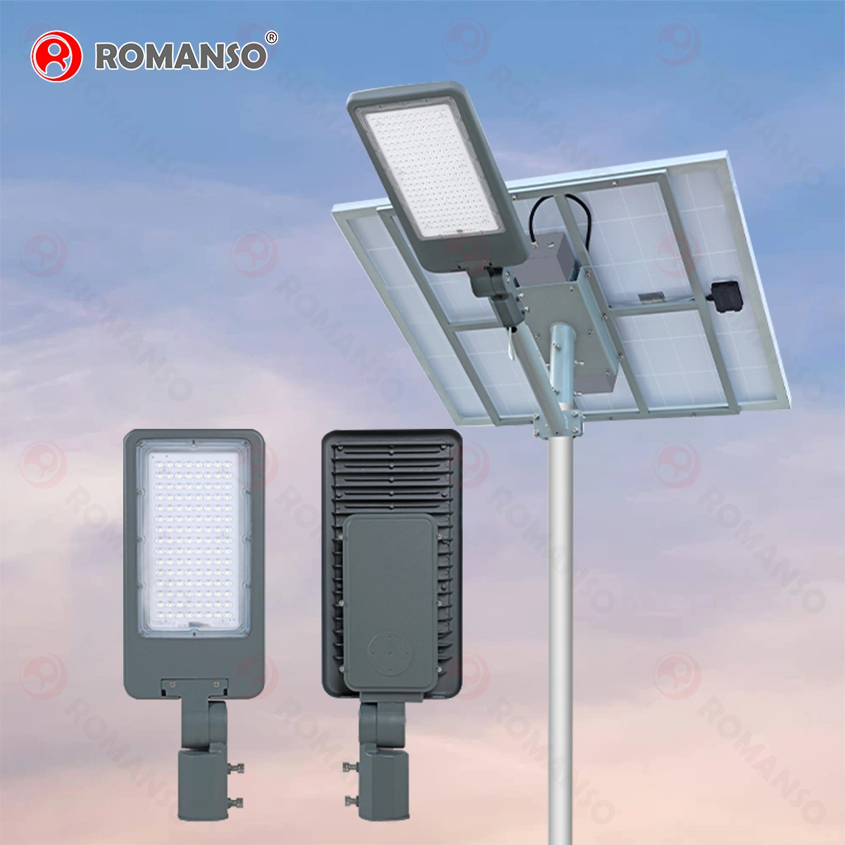 إضاءة شمسية لمصباح LiFePO4 Romso أو ODM Street Lamp المعتمدة من قبل الاتحاد الأوروبي