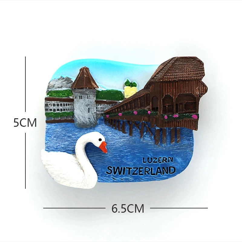 Logo personnalisé PVC France Paris Suisse Turquie Tourisme souvenir 3D Aimants pour réfrigérateur