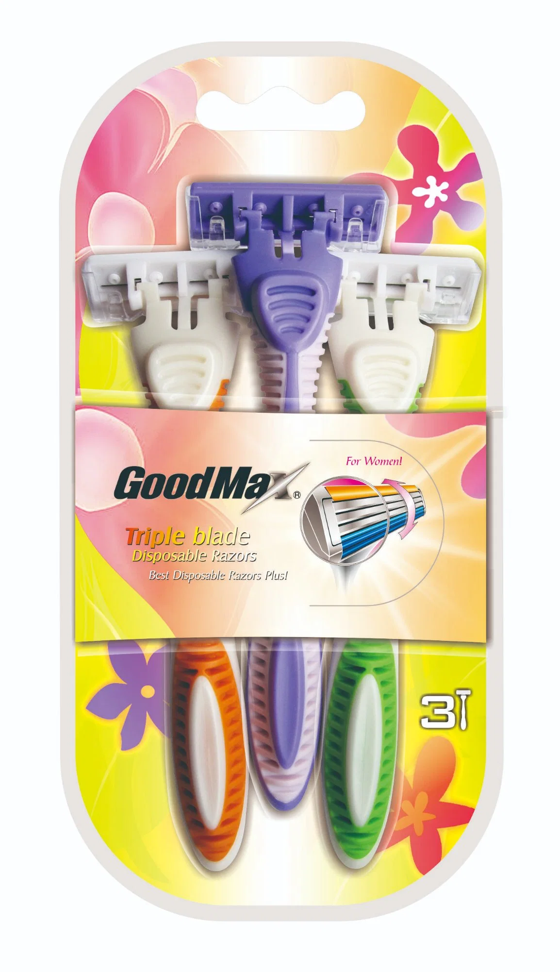 Economic Triple Disposable Razor for Lady